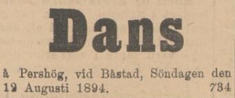 SYDHALLAND – 10 augusti 1894