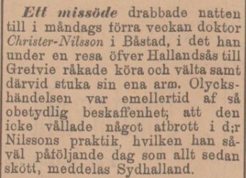 SYDHALLAND – 16 oktober 1894