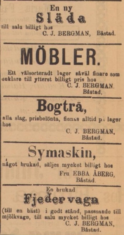 BÅSTADS TIDNING – 22 december 1894 (forts.)