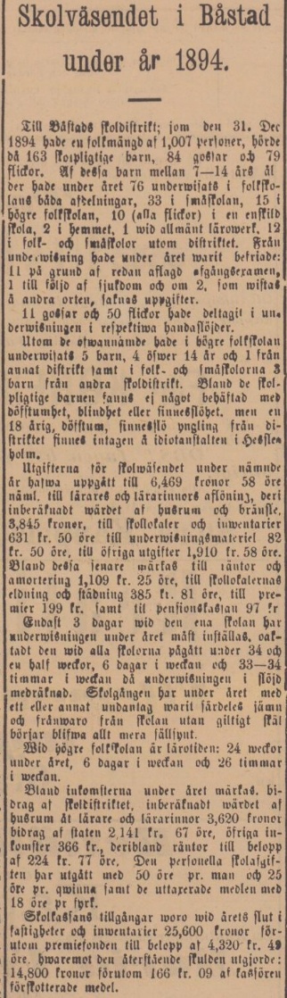 BÅSTADS TIDNING – 19 februari 1895