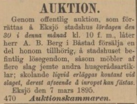 EKSJÖTIDNINGEN – 8 mars 1895