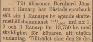 HELSINGBORGSPOSTEN SKÅNE-HALLAND – 23 mars 1895