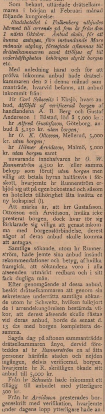 FALKENBERGS TIDNING – 17 april 1895