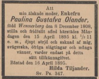 HELSINGBORGS DAGBLAD – 18 april 1895