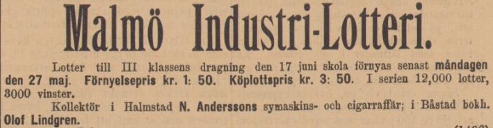 HALLANDSPOSTEN – 22 maj 1895