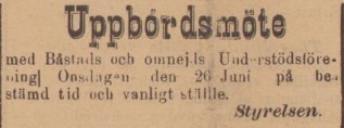 BÅSTADS TIDNING – 22 juni 1895