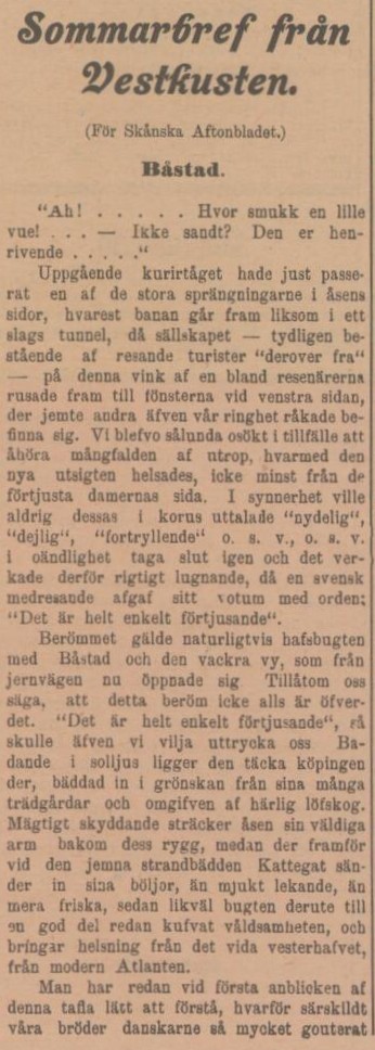 SKÅNSKA AFTONBLADET – 25 juli 1895