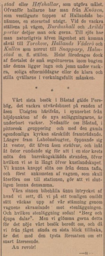 SKÅNSKA AFTONBLADET – 25 juli 1895 (forts.)