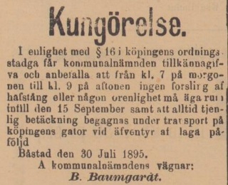 BÅSTADS TIDNING – 1 augusti 1895