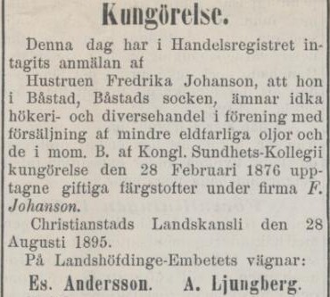 SKÅNSKA POSTEN – 31 augusti 1895