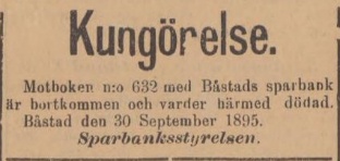 NORRA SKÅNE – 3 oktober 1895