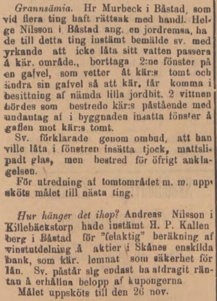 NORRA SKÅNE – 3 oktober 1895 (forts.)