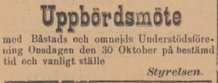 BÅSTADS TIDNING – 26 oktober 1895