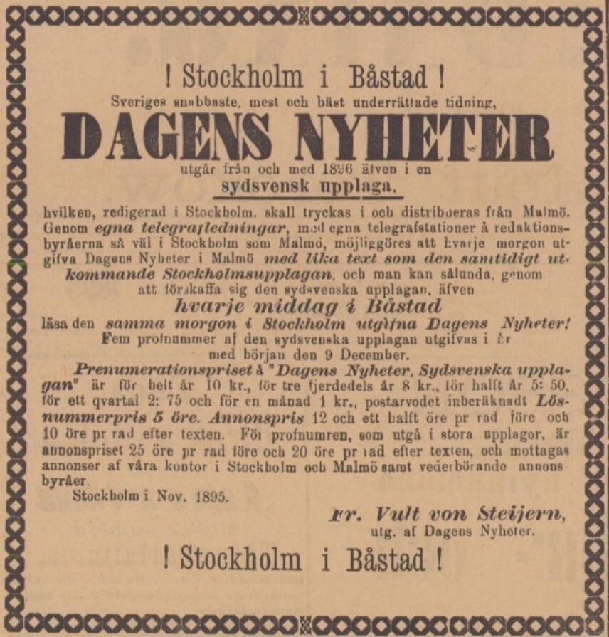 BÅSTADS TIDNING – 16 november 1895
