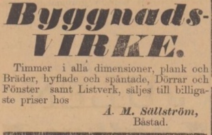 BÅSTADS TIDNING – 10 december 1895