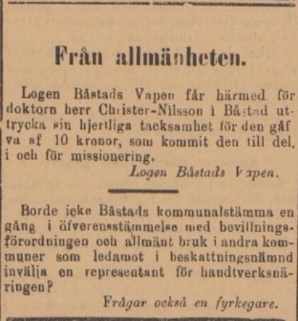 BÅSTADS TIDNING – 29 januari 1896 (forts.)