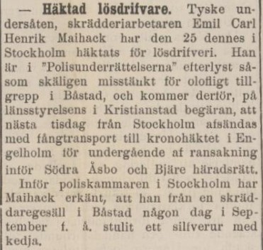 SKÅNSKA POSTEN – 29 februari 1896