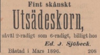 SYDHALLAND – 2 mars 1896