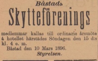 BÅSTADS TIDNING – 11 mars 1896