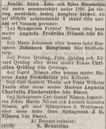 POST- OCH INRIKES TIDNINGAR – 12 mars 1896