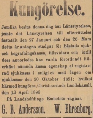 BÅSTADS TIDNING – 22 april 1896