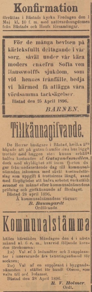 BÅSTADS TIDNING – 29 april 1896