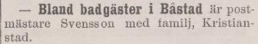 SKÅNSKA POSTEN – 22 augusti 1896