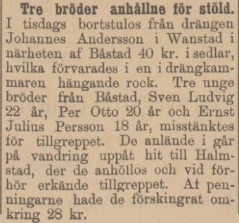 HALLAND – 28 augusti 1896