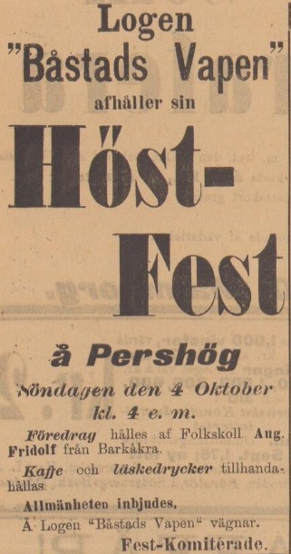 BÅSTADS TIDNING – 26 september 1896