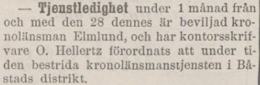 SKÅNSKA POSTEN – 26 september 1896