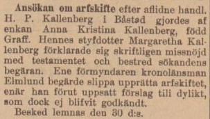 HELSINGBORGSPOSTEN SKÅNE-HALLAND – 3 november 1896