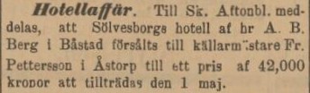 SKÅNSKA AFTONBLADET – 28 april 1897