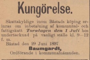 BÅSTADS TIDNING – 30 juni 1897