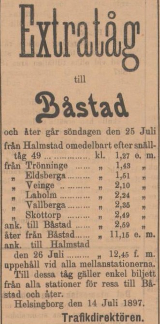 HALLAND – 16 juli 1897