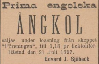 SYDHALLAND – 2 augusti 1897