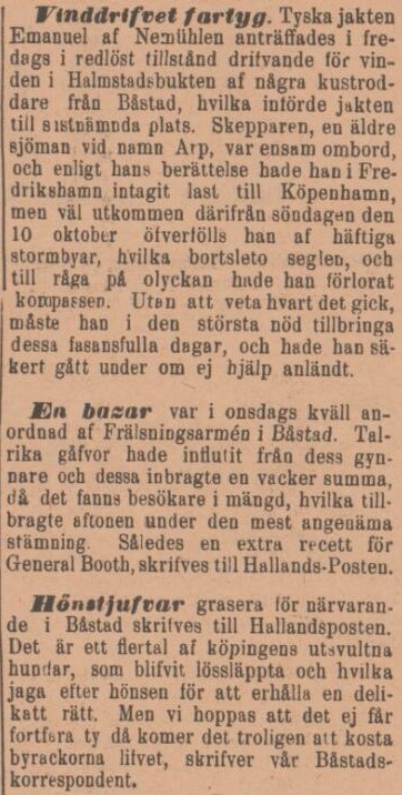 HALLANDSPOSTEN – 18 oktober 1897