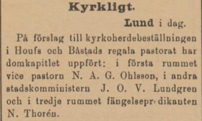 YSTADSPOSTEN – 27 oktober 1897