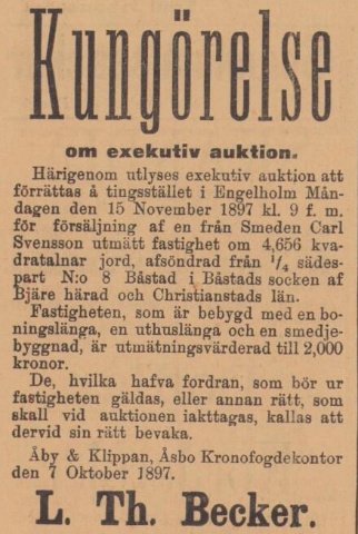 ENGELHOLMS TIDNING – 4 november 1897