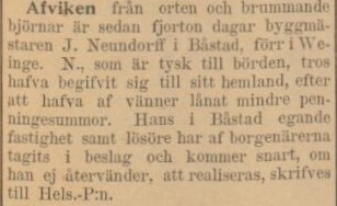 HELSINGBORGSPOSTEN SKÅNE-HALLAND – 10 november 1897