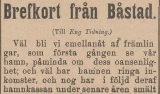 ENGELHOLMS TIDNING – 22 januari 1898