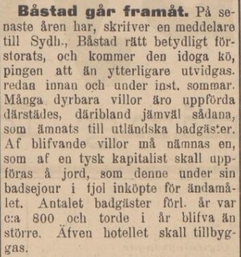 SYDHALLAND – 11 februari 1898