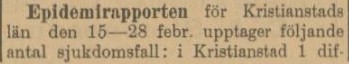 KRISTIANSTADS LÄNS TIDNING – 7 mars 1898