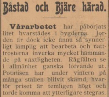 BÅSTADSPOSTEN – 25 april 1898