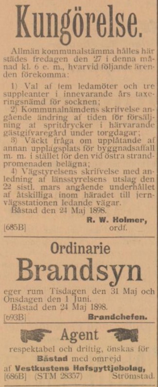 BÅSTADSPOSTEN – 25 maj 1898