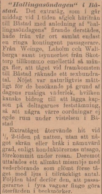 HALLAND – 25 juli 1898