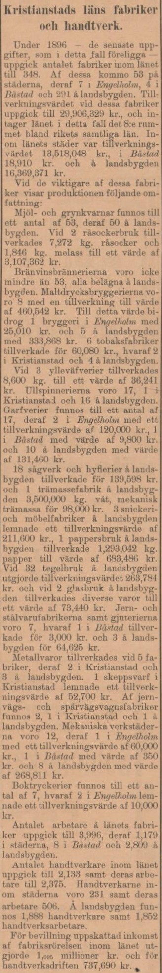 ENGELHOLMS TIDNING – 11 augusti 1898 (forts.)