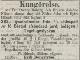 POST- OCH INRIKES TIDNINGAR – 12 augusti 1898