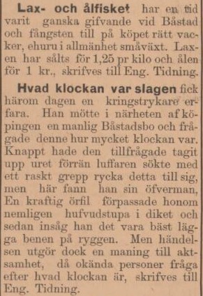 ENGELHOLMS TIDNING – 13 augusti 1898