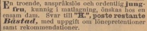 SKÅNSKA DAGBLADET HYRES- OCH PLATSLISTA – 9 september 1898