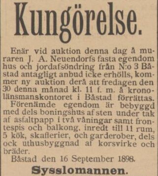 BÅSTADSPOSTEN – 20 september 1898
